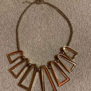 Gold plated chunky statement necklace with beads